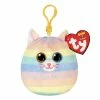 Beanie Boos Ty Beanie Boos Squish A Boo Clips Heather Cat