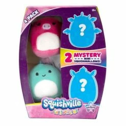 Squishmallows Squishville Mini Plush 4 Pack Assorted